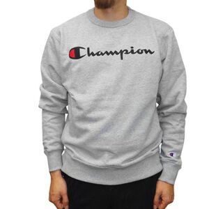 Champion Men's Oxford Gray Graphic Print Fleece Crewneck Sweatshirt Size Medium